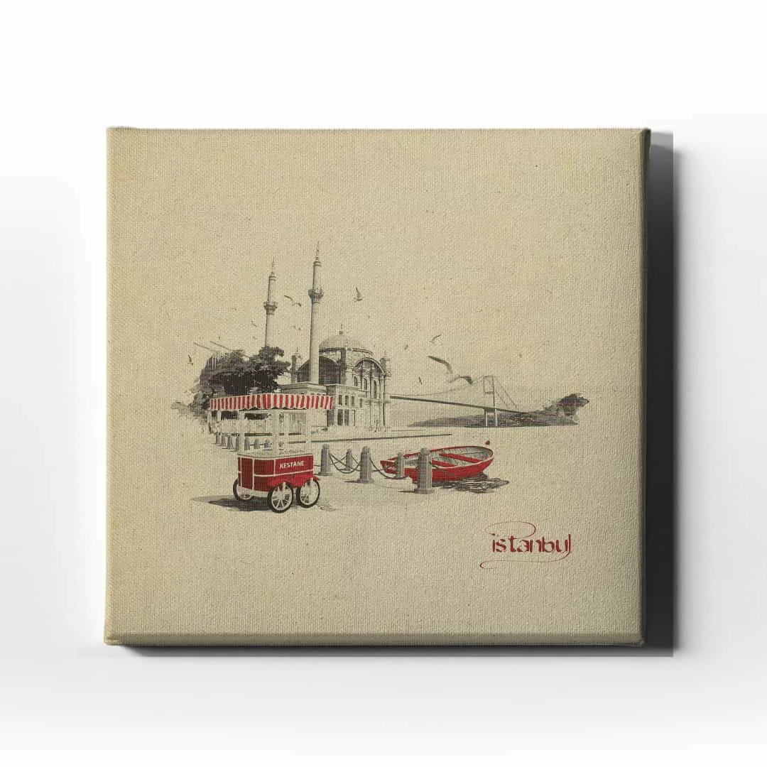 Istanbul Ortakoy Sahil  Canvas Tablo